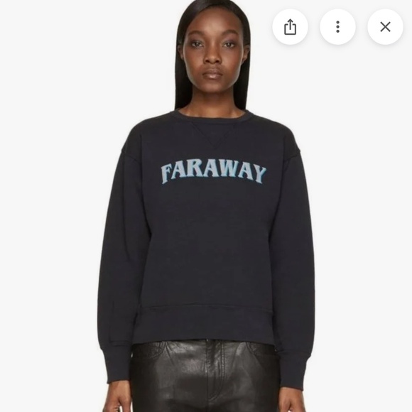 Isabel Marant Etoile Black Faraway Eric Sweatshirt Size 34 - Picture 1 of 8